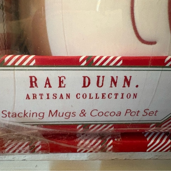 Rae Dunn Red and Cream Cocoa Mug Set - Picture 2 of 2